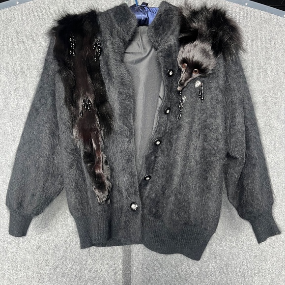 Vintage Fox,shawl style sweater - Picture 4 of 4
